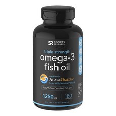 Sports Research 스포츠 리서치 오메가3 피쉬오일 1250mg 180정, 1개