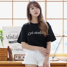 남녀공용 헤리티지 레터링 오버핏 반팔 티셔츠