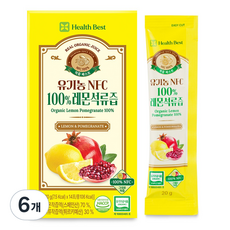 헬스베스트 착즙베스트 유기농 NFC100% 레몬석류즙, 6개, 280ml