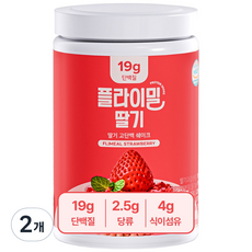 플라이밀 단백질 쉐이크 딸기맛 대용량, 630g, 2개