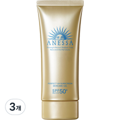 아넷사 퍼펙트 UV 선스크린 스킨케어 젤 N SPF50+ PA++++, 90g, 3개