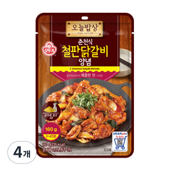 오뚜기 오늘밥상 춘천식 철판닭갈비 양념, 160g, 4개