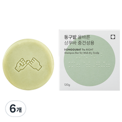 동구밭 올바른 샴푸바 중건성용, 6개, 120g