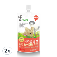 닥터썸 내츄럴플랜 피부&심혈관케어 강아지 영양제, 2개