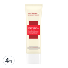 셀퓨전씨 더마 릴리프 썬스크린 100 SPF50+ PA++++, 50ml, 4개