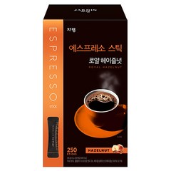 쟈뎅 에스프레소 스틱 콜롬비아 수프리모 로얄 헤이즐넛 원두커피믹스 250p, 1g, 250개입, 1개