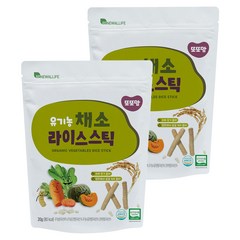 또또맘 유기농 라이스스틱 20g, 채소, 2개