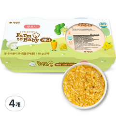 팜투베이비 레디 실온이유식 완료기 닭가슴살청경채진밥, 220g, 4개