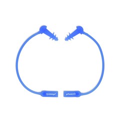 피닉스 분실방지 실리콘 코드 수영 귀마개 PNE-200, BLUE, 1개