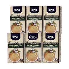 OWL 코코넛 화이트 커피, 20g, 10개입, 6개