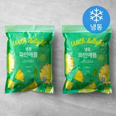 생활앤 파인애플 (냉동), 1kg, 2개