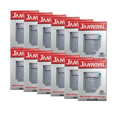 JANROYAL PVC 전문가용 플레잉 트럼프 카드 브릿지 12세트, 혼합색상