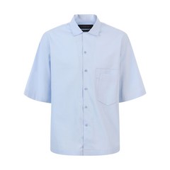 티아이포맨 남성용 조직물 스티치배색 오픈카라 셔츠 M204MSH336M