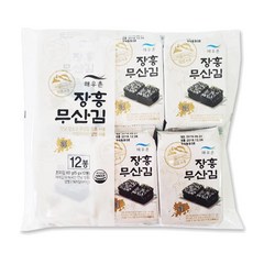 해우촌 장흥 무산김 도시락, 12개, 5g