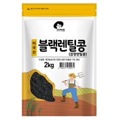 엉클탁 미국산 블랙렌틸콩 검정렌틸콩, 1개, 2kg