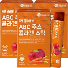미쁨생활건강 딱좋아 ABC주스 콜라겐 젤리 스틱 15p, 3개, 20g