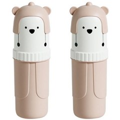 더자카 휴대용 곰돌이 칫솔케이스 2p, 1개, 핑크