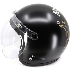 한미 F4 버블 노글로리 오토바이 헬멧, 반무광블랙