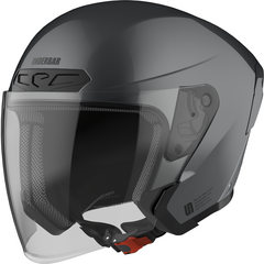 UNDERBAR 오토바이 오픈페이스 헬멧 U-03, 메탈릭 그레이