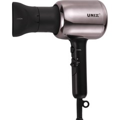 유닉스 메탈릭 레트로 파워맥스 헤어 드라이기 UN-B1643NA 2100W, 메탈실버