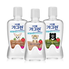 가그린 어린이용 구강청결제 딸기향, 550ml, 3개