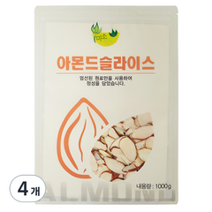 미소한입 아몬드 슬라이스, 1kg, 4개