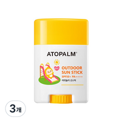 아토팜 유아용 야외놀이 선스틱 SPF50+ PA++++, 21g, 3개