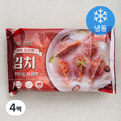 한끼딱 사골맛 떡만두국 김치 (냉동), 194g, 4팩