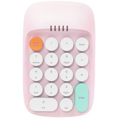 엑토 무선 비동기식 노트북 숫자 키패드, 핑크, ANBK-01