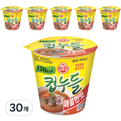 오뚜기 컵누들 매콤한맛 37.8g, 30개