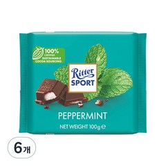리터스포트 페퍼민트 초콜릿, 6개, 100g