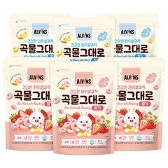 엘빈즈 유아용 건강한 곡물 그대로 현미 쌀과자 STEP2 30g x 2종 세트, 딸기맛, 치즈맛, 3세트