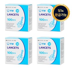 YW 란셋 30G 채혈침, 100개입, 4개