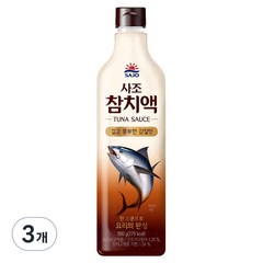 사조 참치액, 900ml, 3개