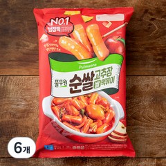 풀무원 쌀 순쌀 고추장 떡볶이, 480g, 6개