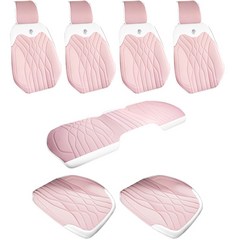 순잠 썸머 컬러풀 카시트 풀세트, 핑크, 1세트