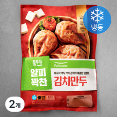 풀무원 얇은피 꽉찬속 김치만두 (냉동), 1kg, 2개