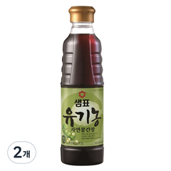 샘표 유기농 간장, 500ml, 2개