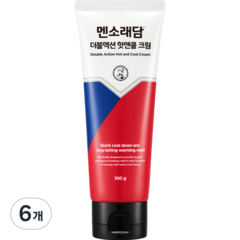 멘소래담 더블액션 핫앤쿨 크림, 100g, 6개