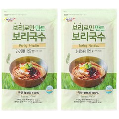 효자원 보리로만 만든 보리국수, 500g, 2개