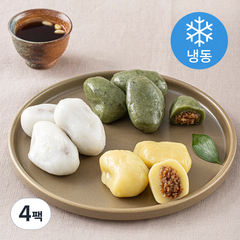 시루조아 찹쌀 흰송편 50g x 3개 + 단호박송편 50g x 2개 + 쑥송편 50g x 2개 세트 (냉동), 4팩