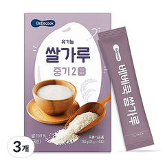 베베쿡 쌀가루 이유식 중기2, 250g, 3개