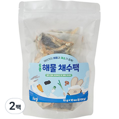 퍼기 이유식 어린이 채수팩 10개입, 6종 해물, 100g, 2팩