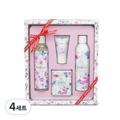 캐스키드슨 와일드로즈 앤 퀸스 바디워시 200ml + 바디로션 200ml + 핸드크림 30ml + 배스솔트 100g 인덜전트 세트, 4세트