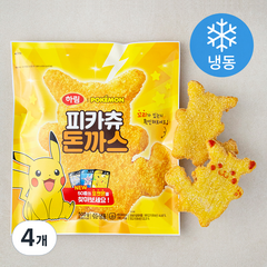 하림 포켓몬 피카츄 돈까스 (냉동), 4개, 500g