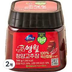 영월농협 영월 청양 고추장, 500g, 2개