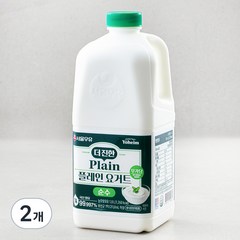 서울우유 더 진한 순수 플레인 요거트, 1.8L, 2개