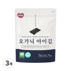 또또맘 오가닉 아이김 20p, 김맛, 3개, 20g