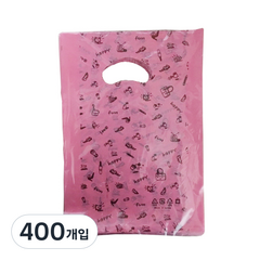 팩스타 펀칭 비닐봉투 20 x 30 cm P20, 핑크, 400개입