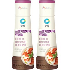 청정원 프렌치 발사믹 드레싱 소스, 325g, 2개